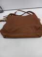 Michael Kors Pebble Grain Pattern Brown Leather Shoulder Handbag image number 3