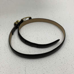 Womens 4B608 Black Leather Adjustable Waist Buckle Dress Belt Size XL/36 alternative image