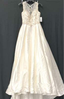 Camille Lavie White Wedding Dress - Size 6