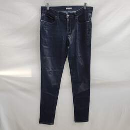 Eileen Fisher Organic Cotton Blend Dark Blue Jeans Size 10