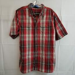 The North Face men's red plaid button up shirt L alternative image