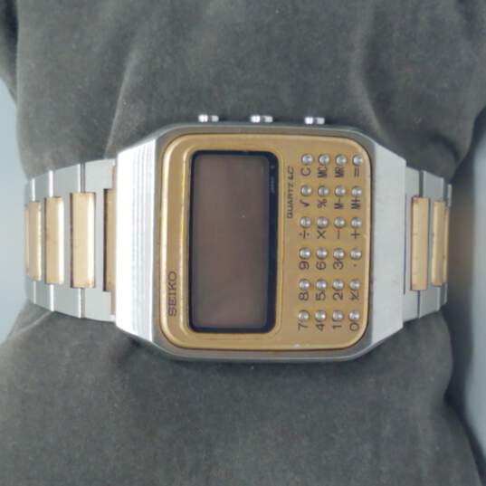 Seiko C153-5007 Two Toned Vintage Calculator Watch image number 2