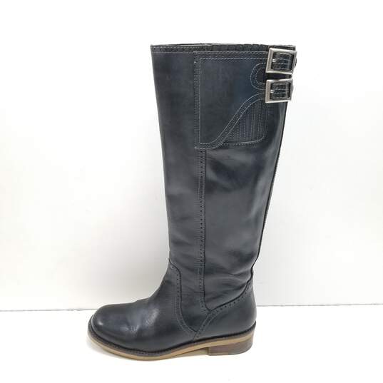 Lucky Brand Andria Equestrian Double Buckle Boots Black 8 image number 2
