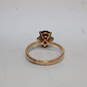 14K Yellow Gold Garnet Diamond Accent Ring Size 6.25 - 2.6g image number 3