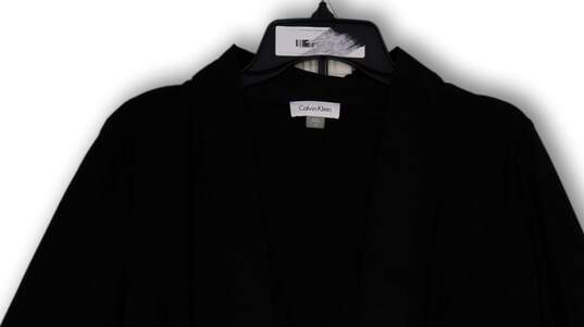 NWT Womens Black Regular Fit Long Sleeve Open Front Cardigan Sweater Size M image number 3