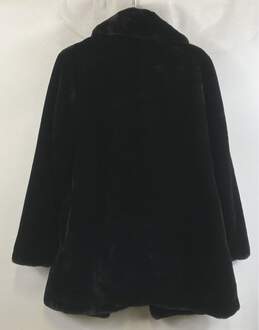 Andrew Marc Womens Black Polyester Collared Long Sleeve Overcoat Size Medium alternative image