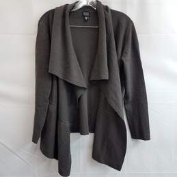 Eileen Fisher Merino Wool Knit Cardigan Grey Size S