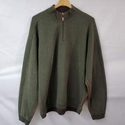 Tommy Bahama Olive Green 1/4 Zip Pullover Men's XXL