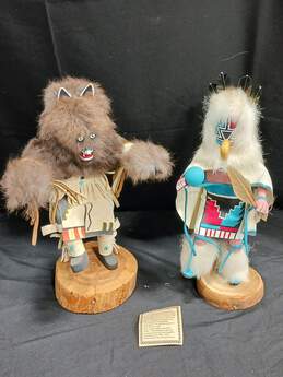 2pc Set of Navajo Handmade Kachina Dolls