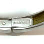 Designer Swarovski Silver-Tone Clear Rhinestones Hinged Bangle Bracelet image number 5