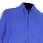 Mens Blue Mock Neck Long Raglan Sleeve Pockets Full-Zip Jacket Size Small image number 3