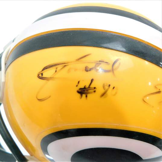 7x Autographed Green Bay Packers Mini-Helmet image number 3