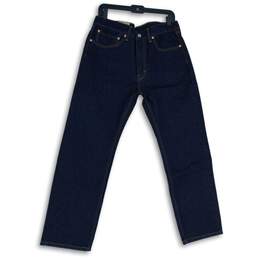 NWT Levi's Mens 505 Dark Blue Denim Medium Wash Regular Fit Straight Jeans 34x30