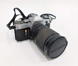 Canon AE-1 35mm Film Camera w/ Zoom Macro Lens, Flash & Bag alternative image