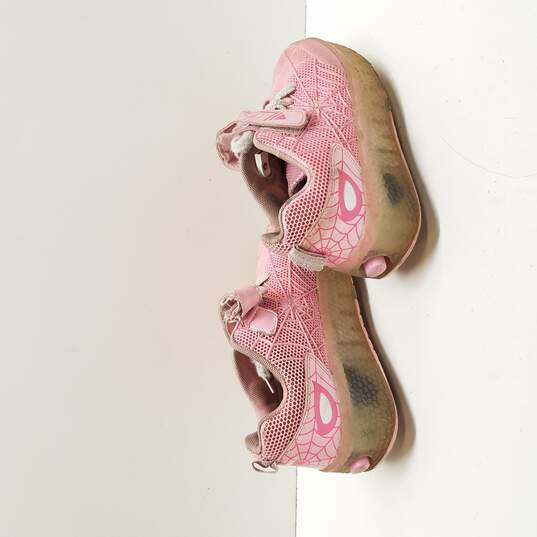 Jiandian Girl's Pink Light Up Roller Shoes Size 34 image number 4