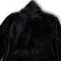 NWT Womens Black Mock Neck Long Sleeve Pockets Full-Zip Jacket Size Large image number 3