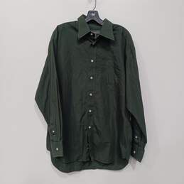 Men's Banana Republic Fir Green Dress Shirt Size L