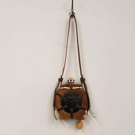 Decorative Canteen with Leather Straps and Faux Fur image number 2