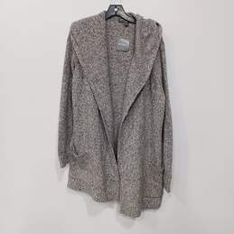 Eddie Bauer Lounge Women's Gray Wrap Hooded Sleep Sweater Size L NWT