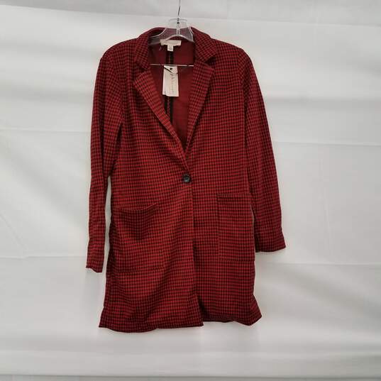 Philosophy Red & Black Houndstooth Jacket NWT Size XS image number 1