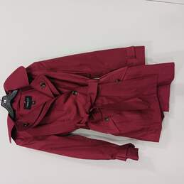 London Fog Women's Red Trench Coat: Size Medium