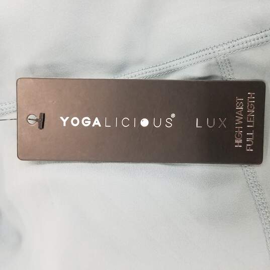 Yogalicious Lux Women Light Blue Activewear Leggings M NWT image number 5