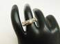 Judith Ripka Sterling Silver Pearl  Rope Ring 5.3g image number 3