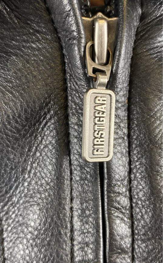 Firstgear Black Leather Motor Jacket - Size Medium image number 3