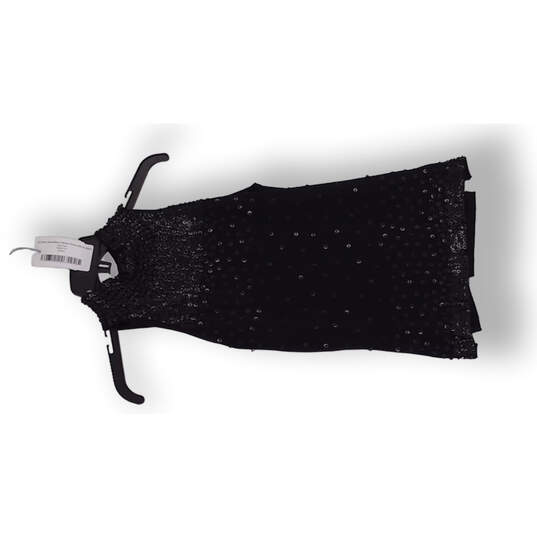 Womens Black Solid Sequin Sleeveless Sheath Mini Dress Size Medium image number 2