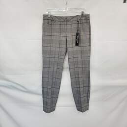 Express Editor Black Houndstooth Patterned Straight Leg Pant WM Size 8R NWT