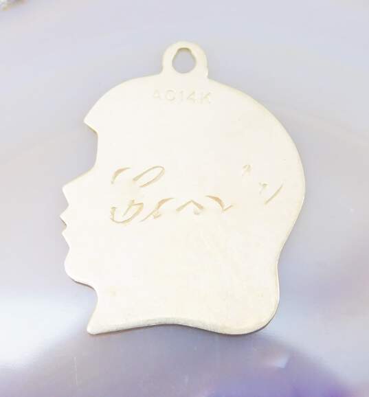 14K Yellow Gold Personalized Name Carla Childs Pendant 1.9g image number 2