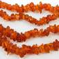 Raw Cognac Amber Nugget Bead Necklace 30.5g image number 3