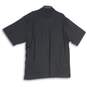 NWT Van Heusen Mens Black Striped Spread Collar Short Sleeve Polo Shirt Size XL image number 2