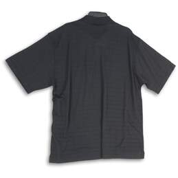 NWT Van Heusen Mens Black Striped Spread Collar Short Sleeve Polo Shirt Size XL alternative image