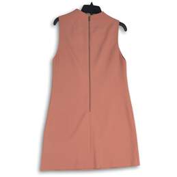Womens Pink Sleeveless Round Neck Back Zip Knee Length Sheath Dress Size 8 alternative image