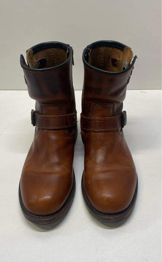 Frye Logan Leather Engineer Boots Brown 9 image number 5