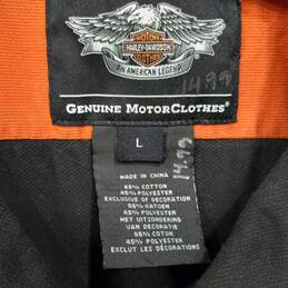 Harley-Davidson Short Sleeve Button Up Shirt Men's Size L alternative image