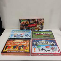 Bundle of 5 Opoly Board Games Sealed In Original Packaging