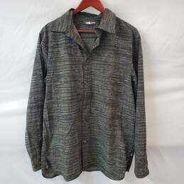 The North Face Black Gray Button Up US Mens Size Large