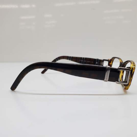 AUTHENTICATED BURBERRY B2056-3133 TORTOISE WOOD RECTANGULAR OPTICAL EYEWEAR FRAMES ONLY W/ CASE image number 5