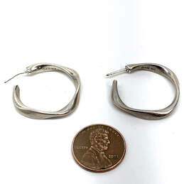Designer Pandora 925 ALE Sterling Silver Twisted Hoop Earrings With Box alternative image