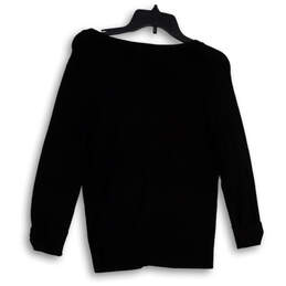 NWT Womens Black Long Sleeve Knitted Button Front Cardigan Sweater Size S alternative image