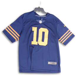 Mens Blue Kansas City Chiefs Mitchell Trubisky #10 NFL Football Jersey Size L