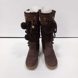 Juicy Couture Brown Faux Fur Lined Heeled Winter Boots Women's Size 7