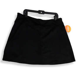 NWT Womens Black Elastic Waist Pull-On Activewear A-Line Skirt Size 2X