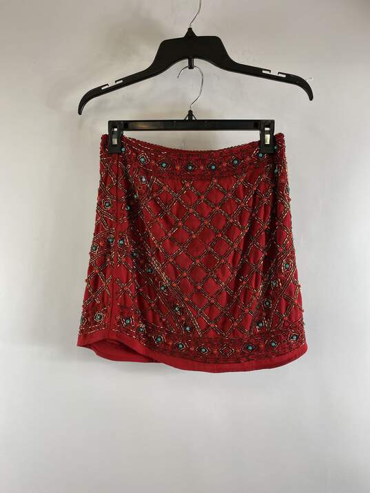 Tobi Women 2pc Red Sequin Skirt Set S/P image number 3