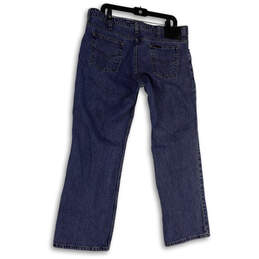 Womens Blue Denim Medium Wash Pockets Stretch Straight Leg Jeans Size 16P alternative image