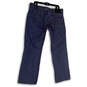 Womens Blue Denim Medium Wash Pockets Stretch Straight Leg Jeans Size 16P image number 2