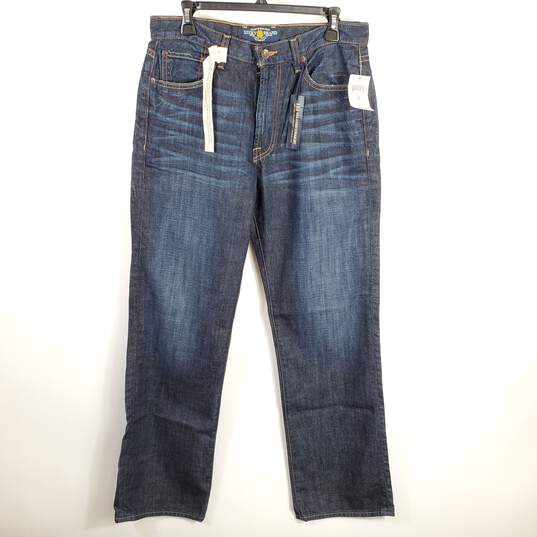 Lucky Brand Men Blue Relaxed Straight Jeans Sz 32 NWT image number 1