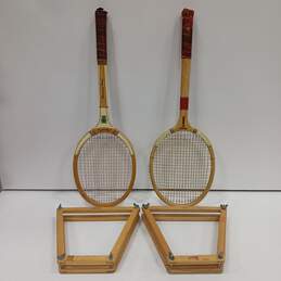 Set of 2 Vintage Tennis Rackets alternative image